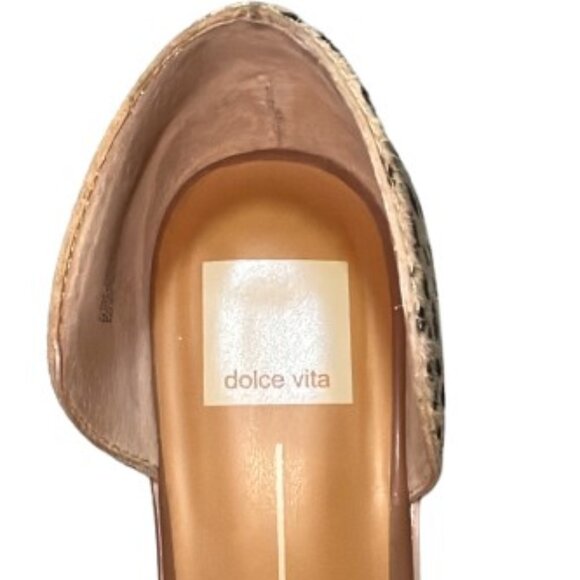 Dolce Vita Beige Cheetah Print Leather Kelsa D'Orsay Loafer Flats 7.5  - EUC - Picture 7 of 8